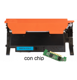 Toner compatible para HP W2071X Cian CON CHIP 700 páginas