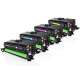 Pack de 4 tóners compatibles para HP CE400X/CE401A/CE402A/CE403A