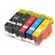 Pack de 5 cartuchos compatibles para Canon CLI521BK/C/M/Y